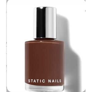 Static Nails Liquid Glass Nail Lacquer Full Coverage 12ml .41oz BORDEAUX brown